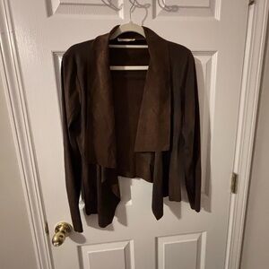 Ruff Hewn Chocolate Drape Cardigan